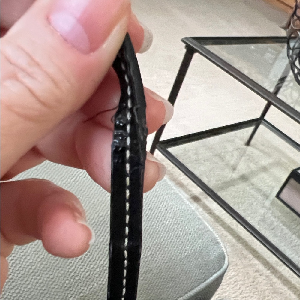 Coach Signature Stripe Wristlet in Black and Gray - Picture 12 of 12